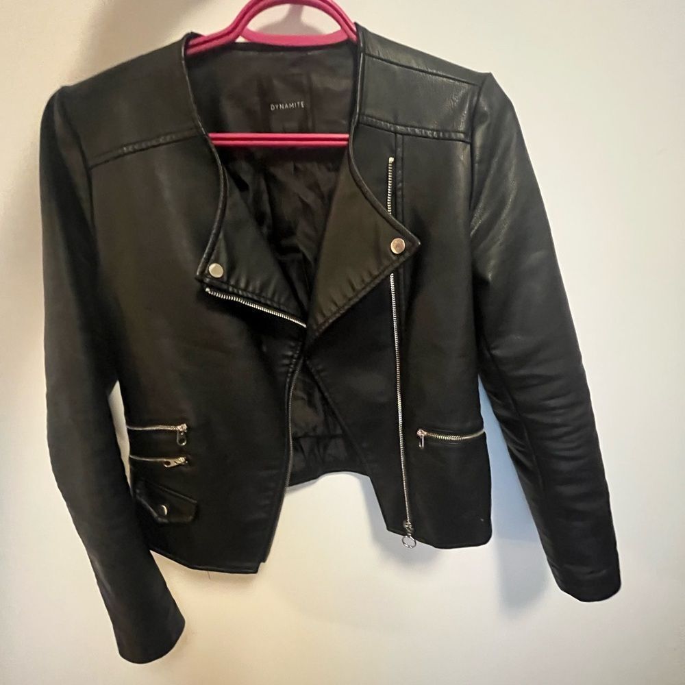 COPY - Dynamite Black Leather Jacket (Small)